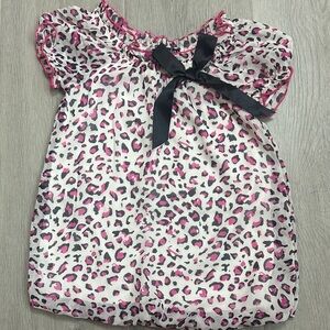 Tempted Leopard Print Kids Top with Pink Accents Sz 3T NWOT